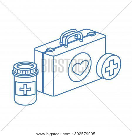 First Aid Kit On White Background Vector Illustration Design