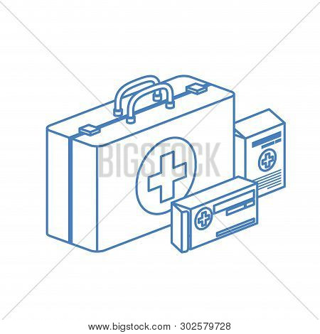 First Aid Kit On White Background Vector Illustration Design