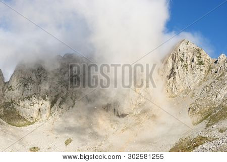 Peaks in Oza Valley, Pyrenees, Spain.