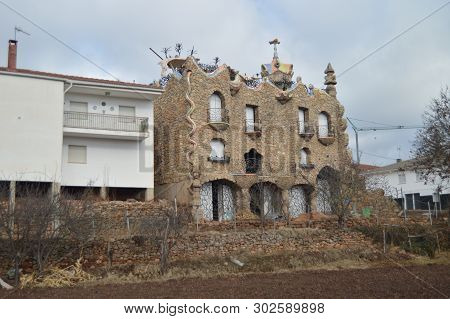 El Capricho Rillano Gaudiano Style Modernist Building. December 29, 2013. Rillo De Gallo. Guadalajar