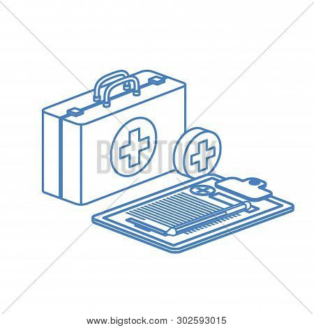First Aid Kit On White Background Vector Illustration Design