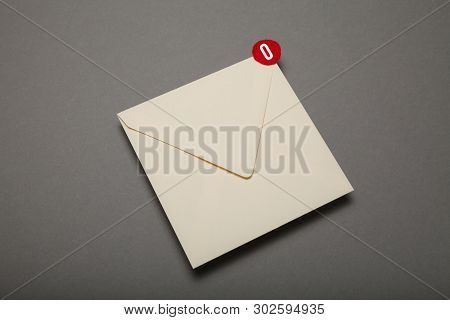 Announcement Concept, Communication Chat. Correspondence Deliver. Gray Background