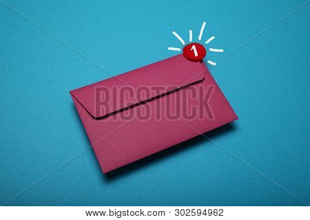 Email Message Correspondence Deliver. Contact Chat. Blue Background