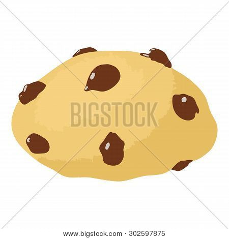 Biscuit With Drop Icon. Isometric Illustration Of Biscuit With Drop Icon For Web