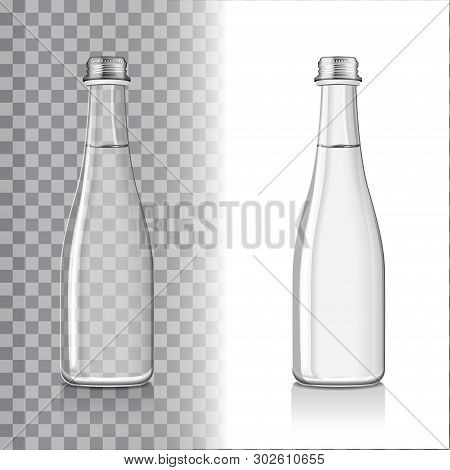 Mineral Still Or Sparkling Water Bottles Mock Up. Isolated On Transparent Background