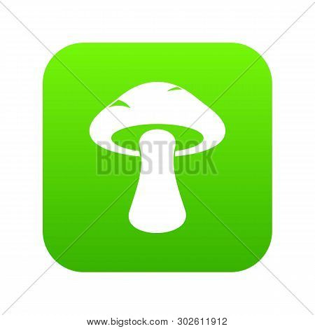 Tubular Mushroom Icon Digital Green For Any Design Isolated On White Illustration