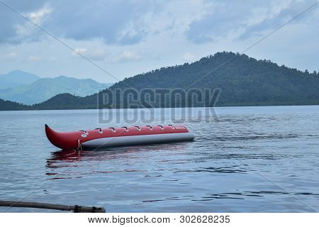 Editorial Use Only; Banana Boat At The Sea - Pahawang Island. Uploaded At Bandar Lampung. Indonesia 
