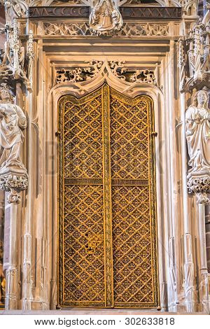 Nuremberg, , Germany - October 24, 2018: St. Lorenz (st. Lawrence) Church In Nuremberg, Germany. The