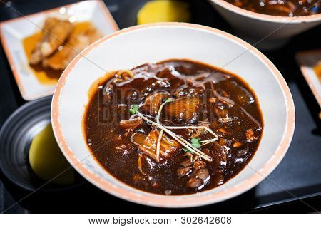 Jajangmyeon, Jjajangmyeon, Fried Sauce Noodle, Delicious Korean Traditional Noodles Cuisine With Kor