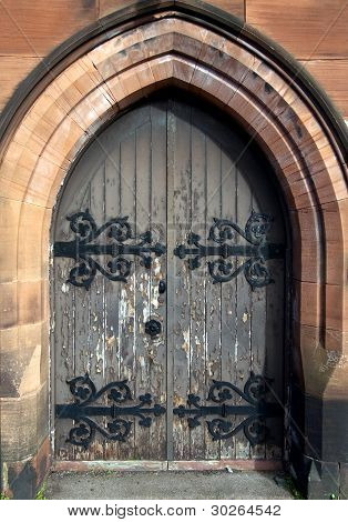 Flaking church door
