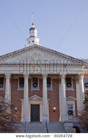 北入口のメリーランド州議事堂アナポリス、メリーランド州で場所メリーランドの総会
