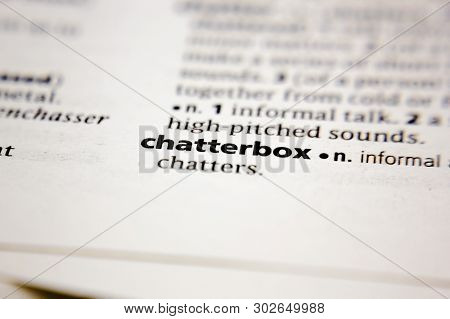 Word Or Phrase Chatterbox In A Dictionary.