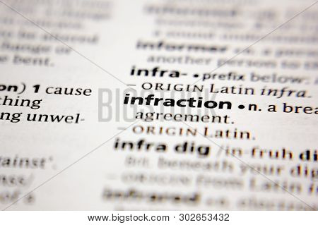Word Or Phrase Infraction In A Dictionary.