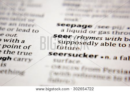 Word Or Phrase Seer In A Dictionary.