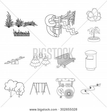 Isolated Object Of Landscape And Nature Sign. Collection Of Landscape And City Vector Icon For Stock