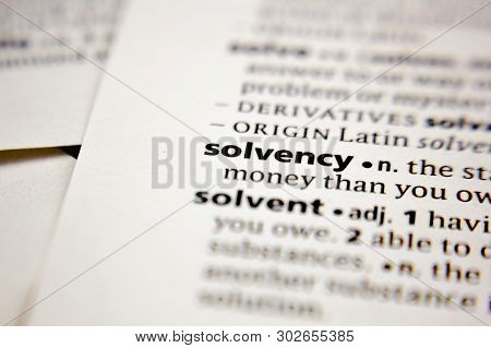 Word Or Phrase Solvency In A Dictionary.