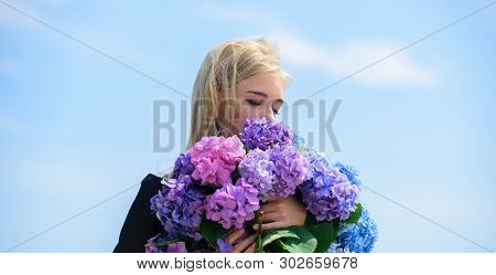 Pollen Allergy. Enjoy Spring Without Allergy. Gentle Flower For Delicate Woman. Girl Tender Blonde H