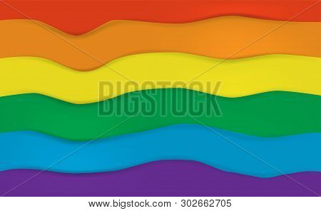 Lgbt Pride Flag In Vector Format. Rainbow Flag