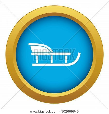 Sled Icon Blue Vector Isolated On White Background For Any Design