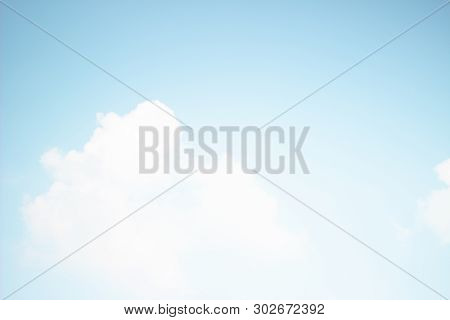 White Clouds Sky Blue Clouds cape Summer Day Concept.