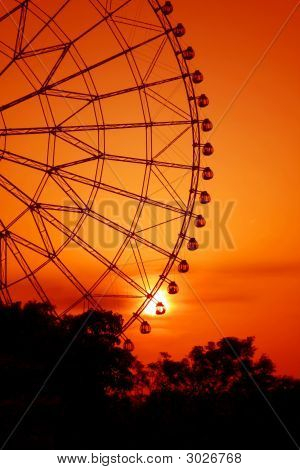 Roue romantique rouge