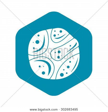 Deserted Planet Icon. Simple Illustration Of Deserted Planet Vector Icon For Web