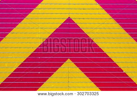 Yellow And Red Emergency Security Sign Reflective Pannel Background