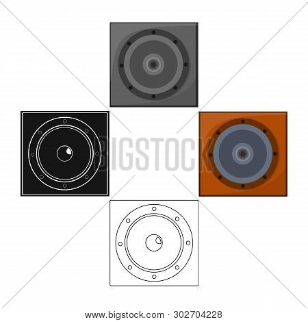 Load Speaker Icon In Cartoon, Black Style Isolated On White Background. Pub Symbol Stock Vector Illu