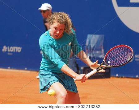 Nuremberg, Germany - May 23, 2019: German Tennis Player Anna-lean Friedsam At The Euro 250.000 Wta V