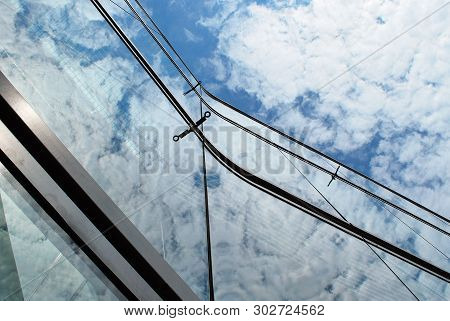 Modern Building.modern Office Building With Facade Of Glass