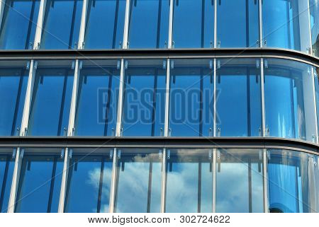 Modern Building.modern Office Building With Facade Of Glass