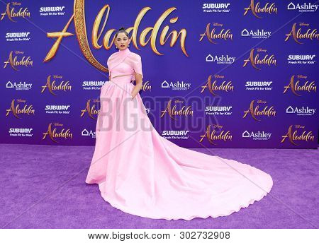 Naomi Scott at the Los Angeles premiere of 'Aladdin' held at the El Capitan Theatre in Hollywood, USA on May 21, 2019.