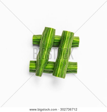 Monriga Drumstick Hashtags Social Sign On White Background.