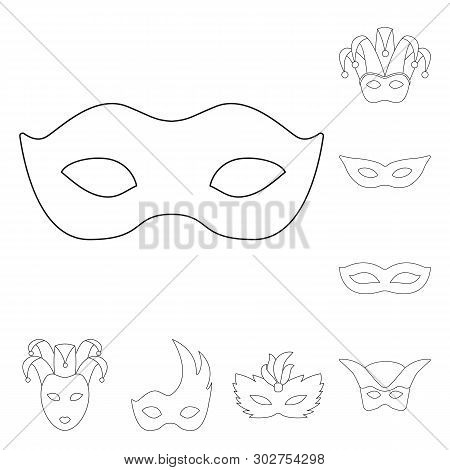 Vector Design Of Masquerade  And Mystery Icon. Collection Of Masquerade  And Festival Stock Vector I