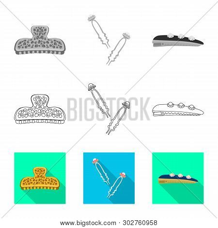 Vector Illustration Of Beauty And Fashion Icon. Collection Of Beauty And Female Vector Icon For Stoc