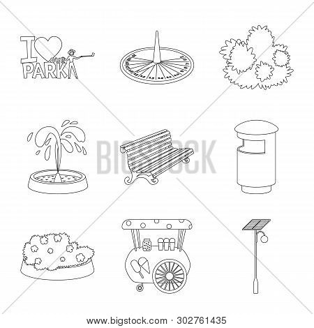 Vector Illustration Of Landscape And Nature Logo. Collection Of Landscape And City Vector Icon For S