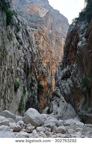 View Of The Gorropu Canyon, Supramonte Of Urzulei