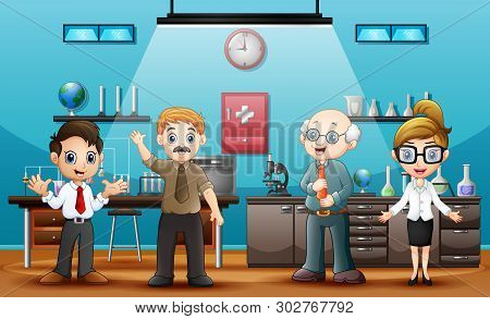 World Science Day With Scientists In Laboratory Room