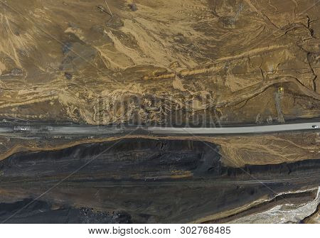 Very Dirty City Of Karabash. Aerial. Spring, Cloudy