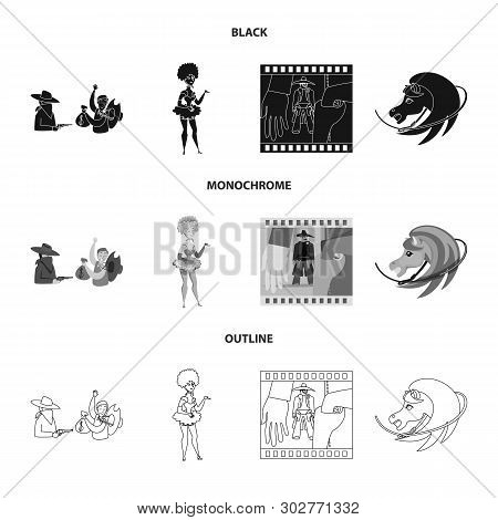 Vector Design Of Texas And History Icon. Collection Of Texas And Culture Stock Vector Illustration.
