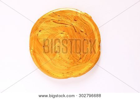 Golden Plasticine Soft Stretchable Texture. Anti-stress Toy For Kids Activities, Handmade, Fun.