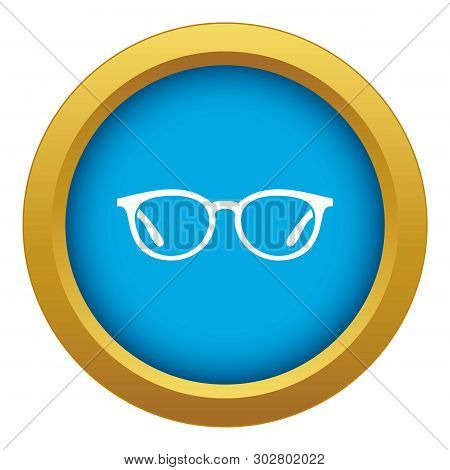 Glasses Icon Blue Vector Isolated On White Background For Any Design