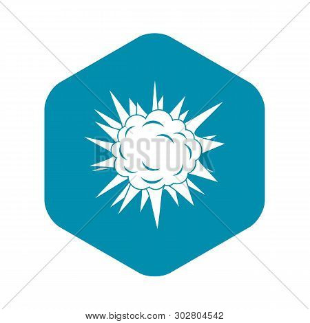 Terrible Explosion Icon. Simple Illustration Of Terrible Explosion Vector Icon For Web