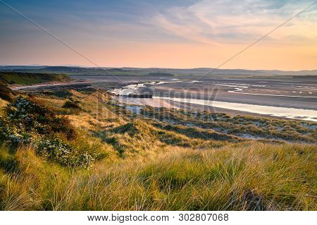 Mud Flats And Dunes At Budle Bay