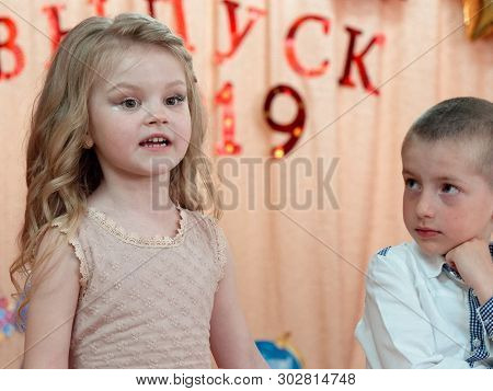 Gomel, Belarus - May 23, 2019: Childrens Concert Matinee Dedicated To The End Of Kindergarten. Issue