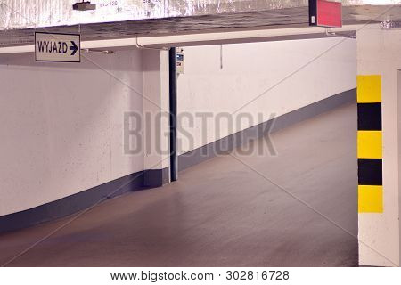 Underground Parking Garage Of A Modern Apartment Building