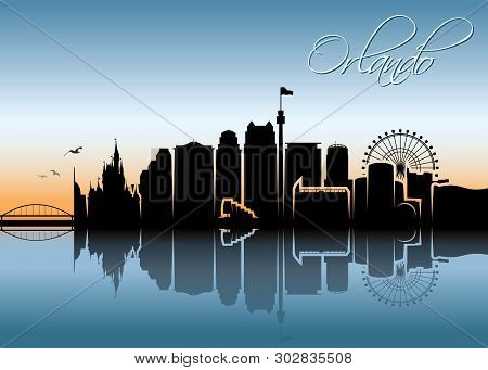 Orlando Skyline - Florida - Vector Illustration - Vector