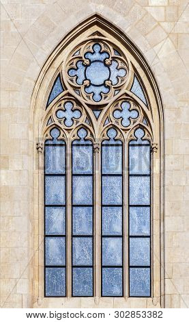 Ornamented Window Of A Cathedral In Gothic Style
