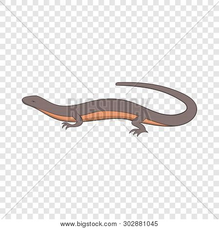 Gray Lizard Icon. Cartoon Illustration Of Gray Lizard Vector Icon For Web