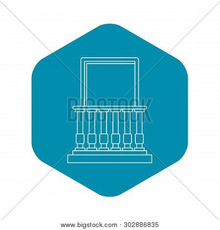 Balcony And Balustrade Icon. Outline Illustration Of Balcony And Balustrade Vector Icon For Web